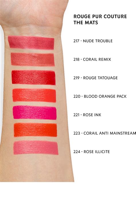 Yves Saint Laurent Rouge Pur Couture The Mats 223 Corail Anti 